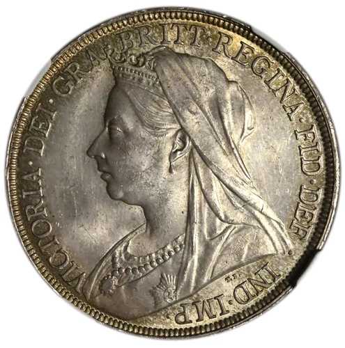 イギリス ビクトリア王冠 1896 NGC MS63 エッジ LX ベールヘッドタイプ 274,725円