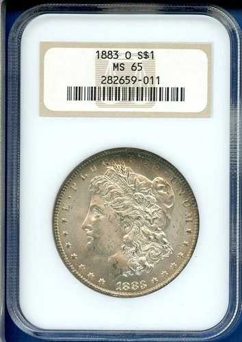 1883 O NGC MS65 モルガン銀貨 1ドル 米国造幣局コイン 1883-O MS-65 オールドファッティ