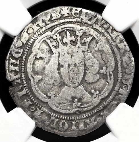 イングランド、エドワード3世（1327-1377年）。槌目銀貨、S-1570、NGC VG詳細