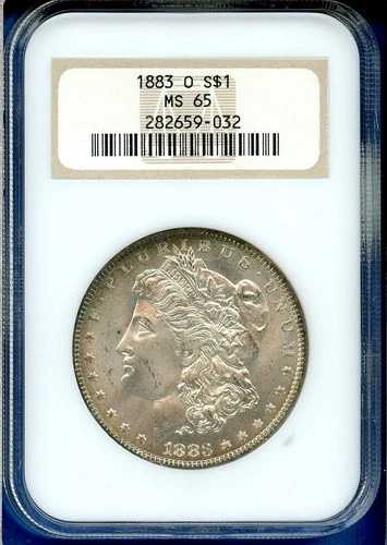 1883 O NGC MS65 モルガン銀貨 1ドル 米国造幣局コイン 1883-O MS-65 オールドファッティ
