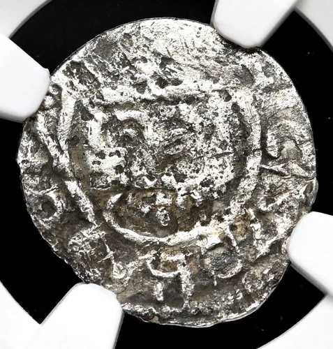 イングランド リチャード1世「獅子心王」 シルバーペニー、ゴッドワイン、S-1347、NGC F 詳細