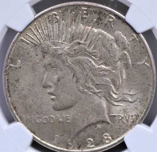 1928年 ピースドル NGC 非常に良い 未流通 58 エクセレントオリジナル