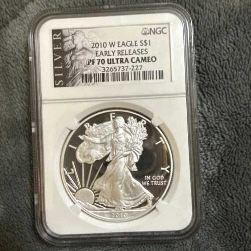 2010-W プルーフ シルバー イーグル 1オンス ER ALS ラベル NGC PF70 パーフェクト