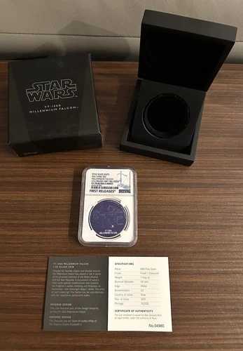 2017年 ニウエ 2ドル スターウォーズ シップ ミレニアム ファルコン カラーライズ FR NGC PF 70 UC