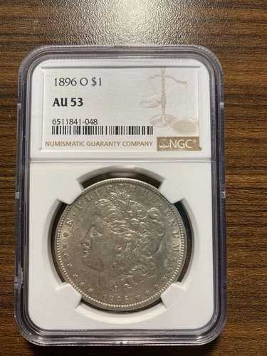 1896-O モルガン銀貨 $1 NGC ほぼ未流通 53 AU 53