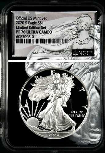 2020年 南米 シルバー イーグルプルーフ NGC PR70UCAM 限定版セット