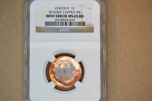 リンカーン セント - リバース キャップ ダイ - NGC MS-65 RD。 劇的なエラー!!