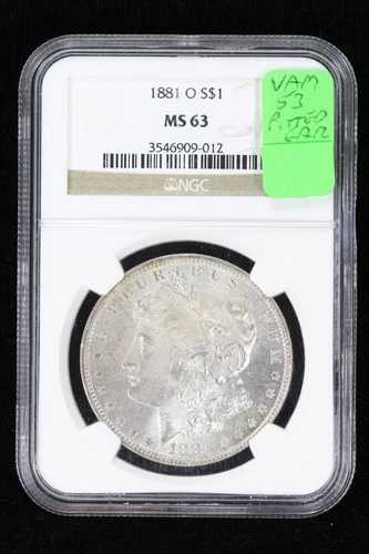 1881-O モルガン・ダラー VAM-53 ピットイヤー NGC MS 63 3AHT