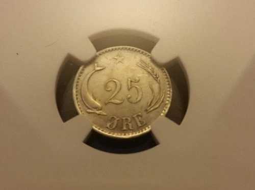 1874年デンマーク25鉱石NGC UNC詳細 64,130円