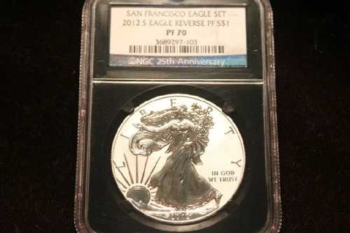 2012S $1 シルバーイーグル Rev.NGC PF 70 \