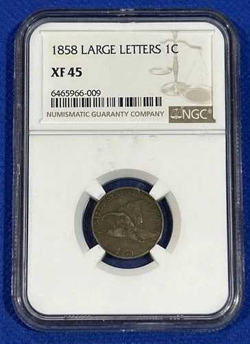 1858年 フライングイーグル NGC XF45 ラージレター ペニー 1セント