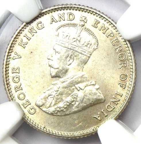 1926年 海峡植民地ジョージ5世記念 10セント硬貨 - NGC MS63認定 (BU UNC)