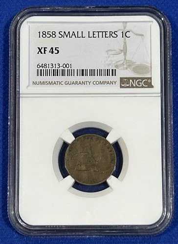 1858年 フライングイーグル NGC XF45 スモールレター ペニー 1セント