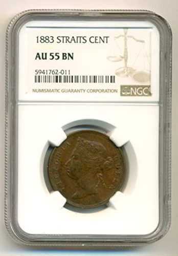海峡植民地（マレーシア）ビクトリア州 1883 セント AU55 BN NGC