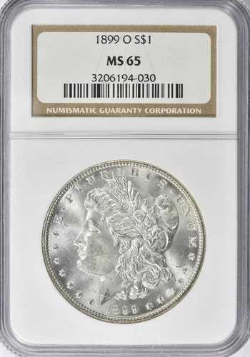 1899-O モルガン銀貨 NGC MS-65
