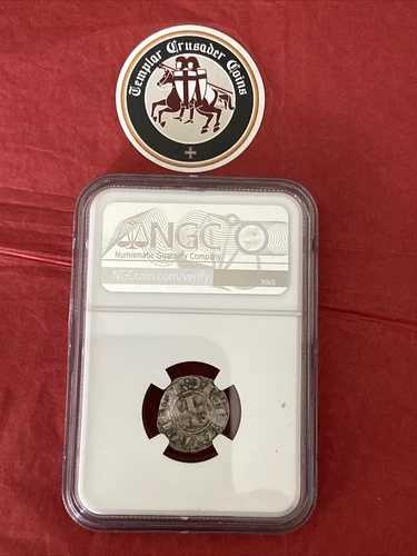 十字軍コイン NGC 認定 XF シルバー テンプル騎士団十字章 1306 ターラント