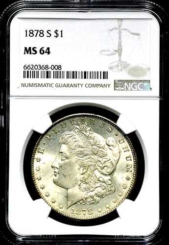 1878-S モルガン銀貨 1ドル - サンフランシスコ - NGC MS 64 CC399