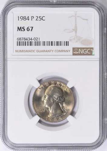 1984年ワシントンクォーター NGC MS67