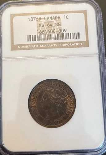 1876-H カナダ ラージセント MS64 NGC