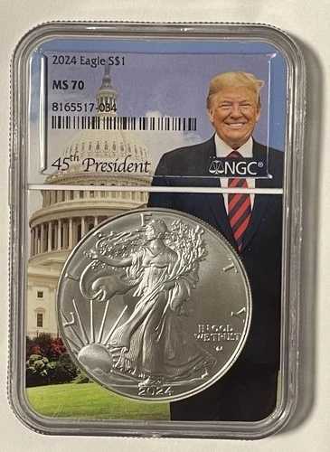 2020年 アメリカン シルバーイーグル NGC MS70 ドナルド・J・トランプ 第45代大統領コイン 1オンス