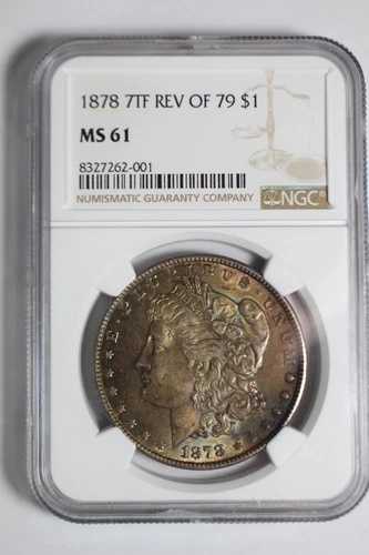 1878年 モルガン銀貨79枚セット MS61 NGC #001