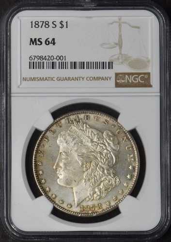 1878-S モルガン銀貨 - NGC MS64 トーン - ?COINGIANTS?