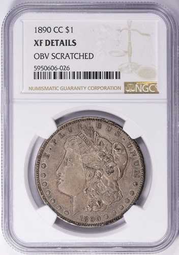 1890年CCモルガンダラーNGC XF詳細表面傷ありXF45