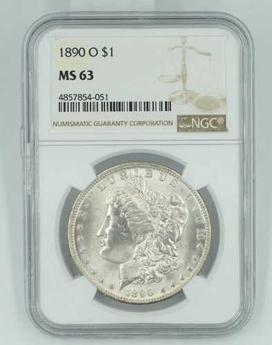 1890-O NGC MS63 モルガン銀貨 ブラストホワイト