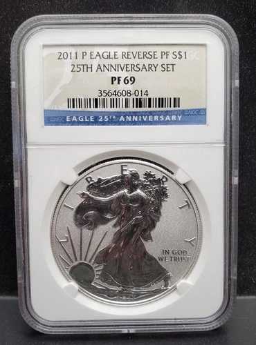 2011 P アーリーリリース シルバーイーグル 25周年記念セット NGC リバースプルーフ PF69