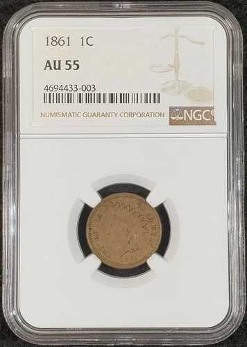 1861年 インディアンヘッド セント NGC AU55 4694433-003 希少コイン