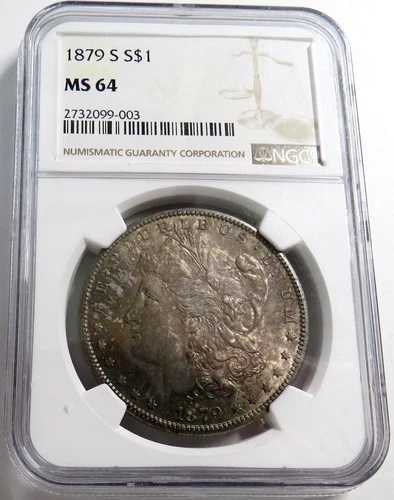 1879年 S モーガン銀貨 NGC MS-64 トーンビューティー ナイスハイグレードストライク
