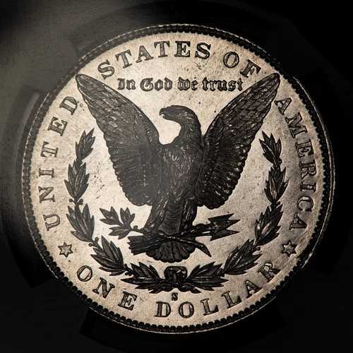 1881-S 1ドルモルガン銀貨 - ガラス質、プルーフに似た外観 - NGC MS 65 - D6062