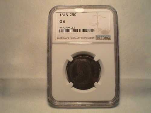 1818年 キャップドバストクォーター NGC G6