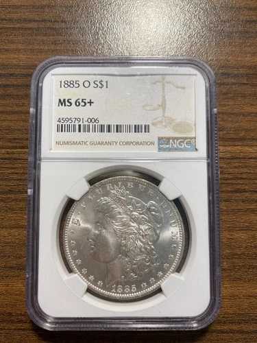 1885-O モルガン銀貨 $1 NGC ミント ステート 65+ MS 65+ PLUS