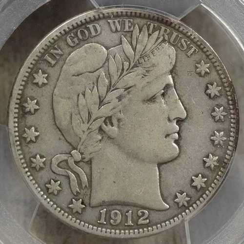 1912-S バーバー ハーフ ドル、PCGS/CAC VF-25、グレード下?