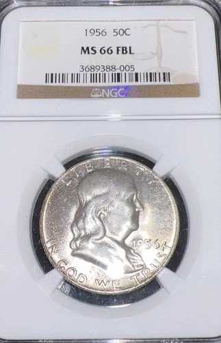1956年 50セント フランクリン ハーフダラー NGC MS66 FBL