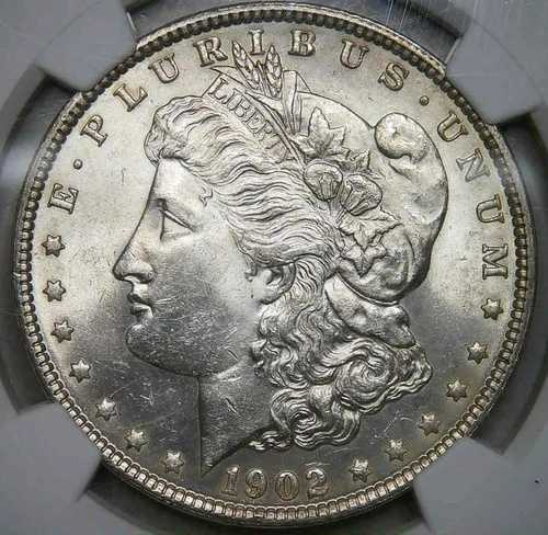 1902__MS 63__モルガン銀貨__グレード/日付良好__NGC、UNCコイン