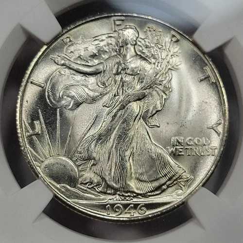 1946年 S ウォーキング・リバティ ハーフドル NGC MS66 ジェムハイグレード サンフランシスコ *K308
