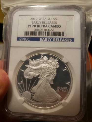 2010-W NGC PF70 ウルトラカメオ アーリーリリース シルバーイーグル ブルーラベル フローレス