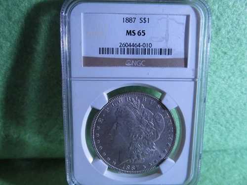 NGCによる印象的な1887年モルガン銀貨 MS 65