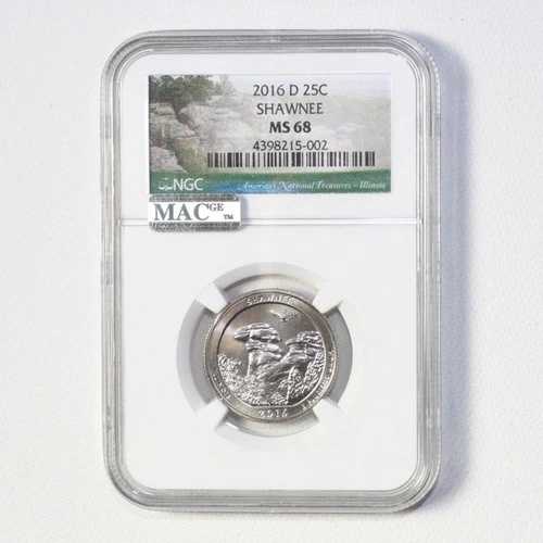 2016年 ショーニー ATB クォーター NGC & MAC MS68 ***Rev Tye's Coin Stache*** #5002211