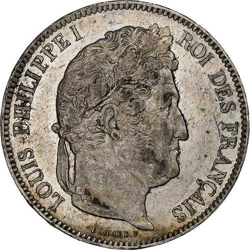 [#1210414] フランス、5 フラン、ルイ フィリップ、1840 年、リール、シルバー、AU、ガドゥリー:67