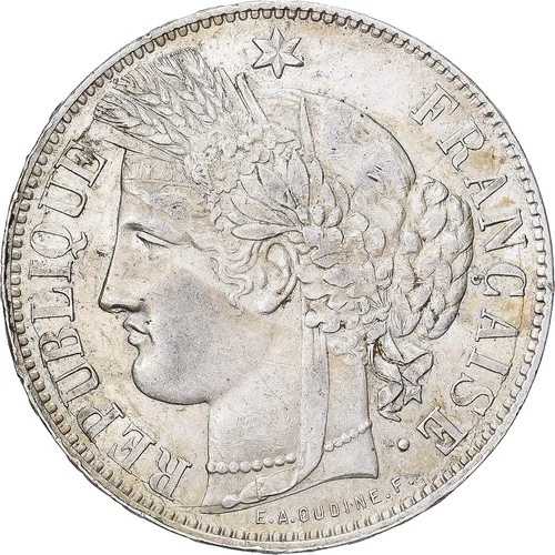 [#1509126] フランス、5 フラン、セレ、1871、ボルドー、シルバー、AU、ガドゥリー:742