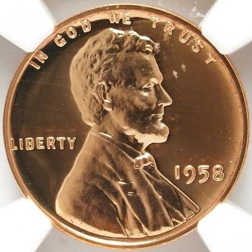 1958年 (P) リンカーン・ウィート・ペニー NGC PF-69 RD