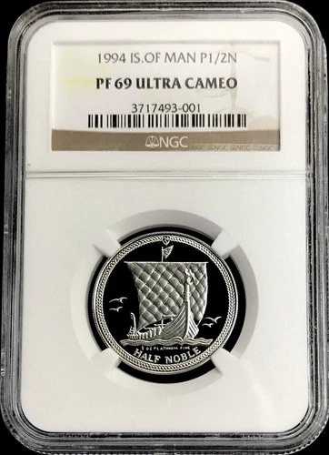 1994年 プラチナ マン島 250枚 1/2オンス ノーブルコイン NGC プルーフ 69 UCAM|WORLD RESOURCE【QUEEN店】