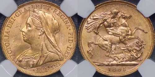 1895年メルボルンソブリン - NGC MS63