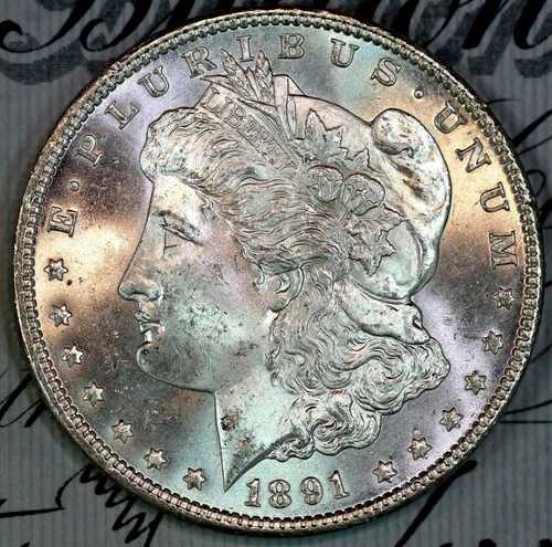 1891年-CC SUPERB+ GEM BU MS MORGAN シルバードル DC289 マシューズ・ホードより