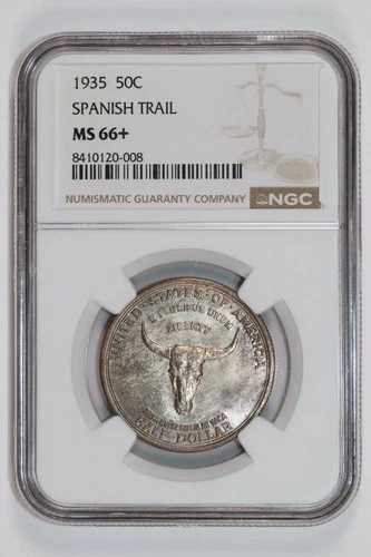 1935 年スペイントレイル記念 500 セント NGC MS66+ 新品 PQ コイン!