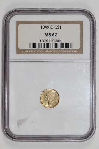 1849-O ゴールドドル NGC MS62
