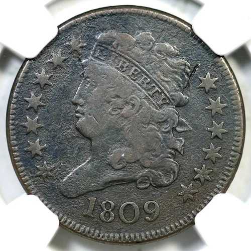 1809 C-1 R-4 NGC VF 詳細 クラシックヘッド ハーフセントコイン 1/2c